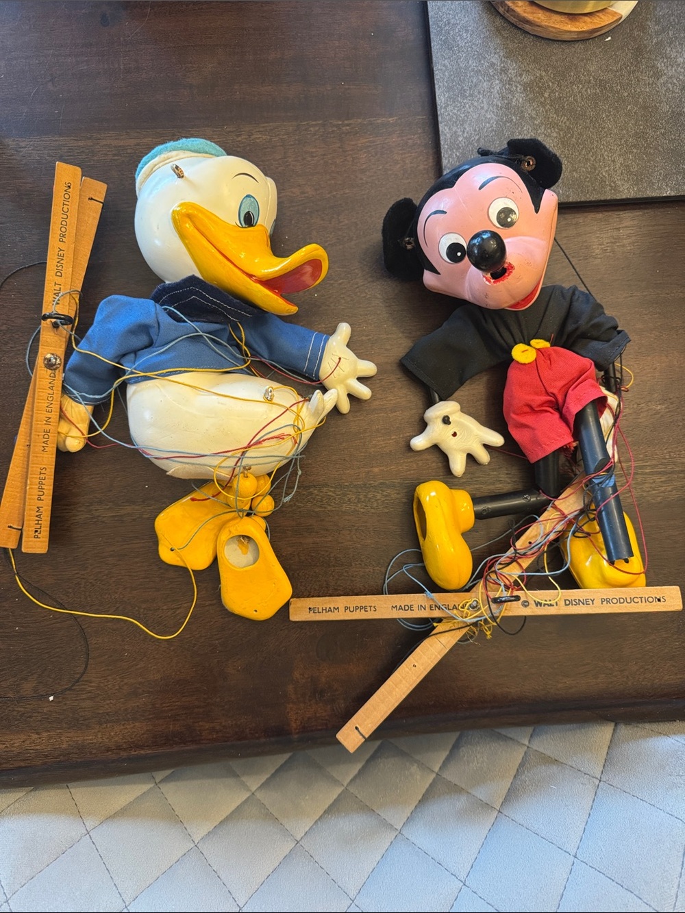 Disney Character Kids Puppets Set - Blue, White, Pink, Black